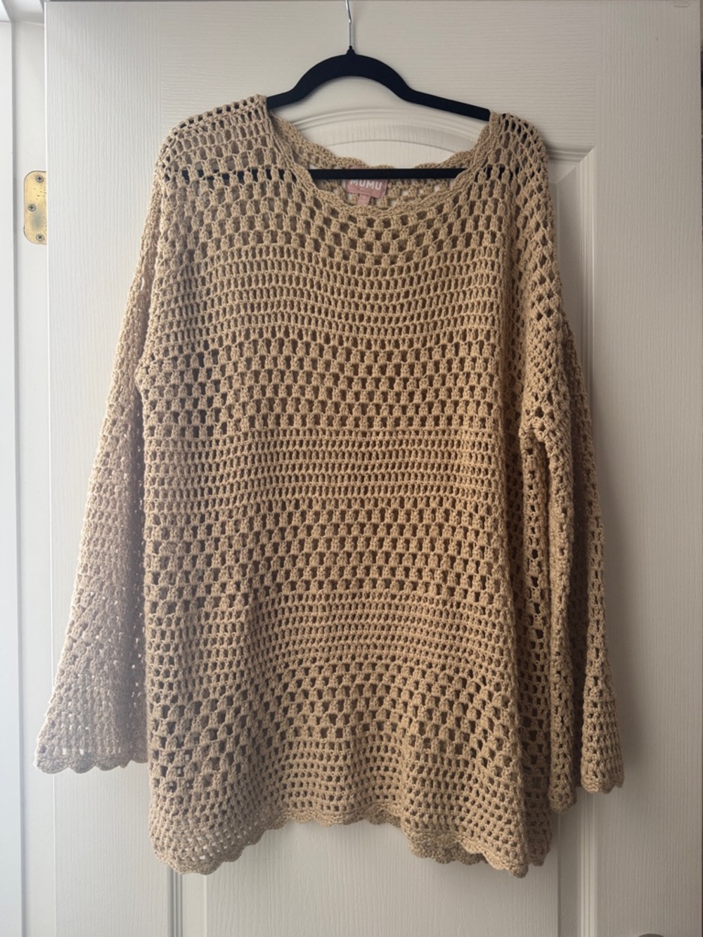 Show Me Your MuMu Crochet Beach Coverup in Tan - Picture 3 of 3